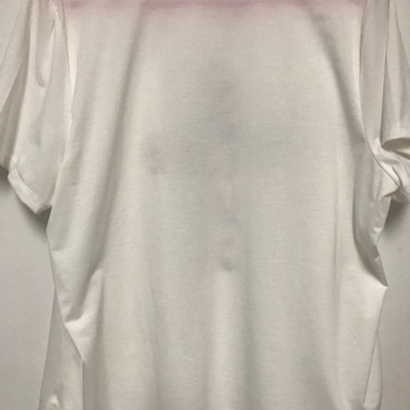 WOMENS WHITE BEADED FLOWER CROSS TUNIC BY CLOTH & PORTRAIT. - Picture 3 of 4